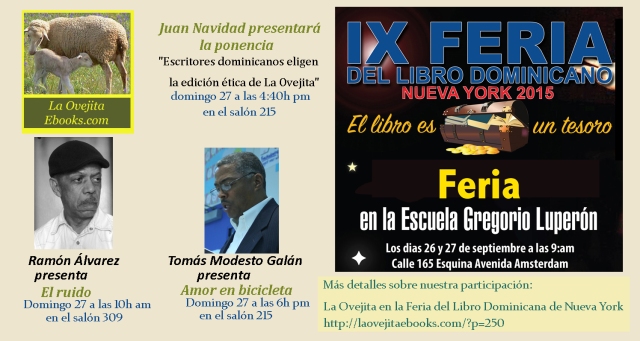 Participación de La Ovejita en la IX Feria del Libro Dominicana de Nueva York el próximo domingo 27 de septiembre